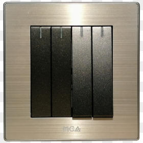 10ax Mga Brand 4 Gang Light Switch - Plywood, HD Png Download - lightswitch png
