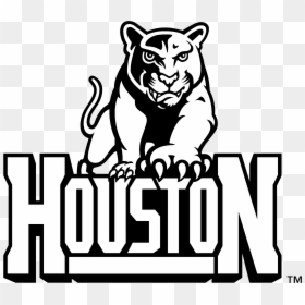 Houston Cougars Logo Black And White - Houston Cougars Logo Transparent, HD Png Download - cougar logo png