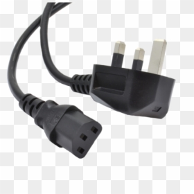 2 Meter Iec C13 Lead With Uk Mains Plug - 3 Pin Psu Cable, HD Png Download - electric plug png