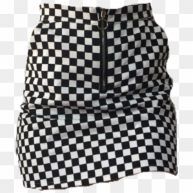 Skirt Pants Clothes Checker Checkered Black White Niche - Transparent Background Checkered Skirt, HD Png Download - checkerboard pattern png