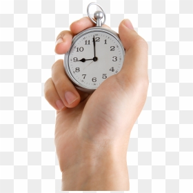 Stopwatch Transparent Wrist - Hand Holding Clock Png, Png Download - watch hand png