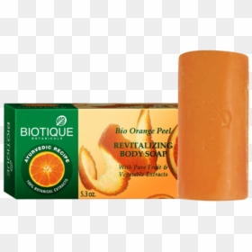 No Colour shower Gels & Creams - Biotique Bio Orange Peel Revitalizing Body Soap 150g, HD Png Download - orange peel png