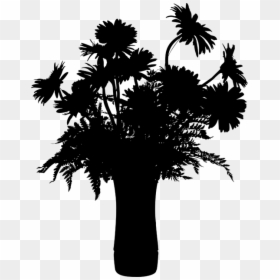 Asian Palmyra Palm Palm Trees Leaf Silhouette Branching - Silhouette, HD Png Download - palmetto tree png