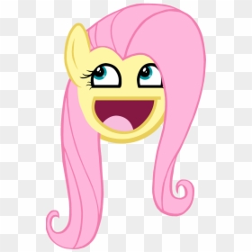 Awesome Face Png -fluttershy Twilight Sparkle Pinkie - Emoji My Little Pony, Transparent Png - fluttershy cutie mark png