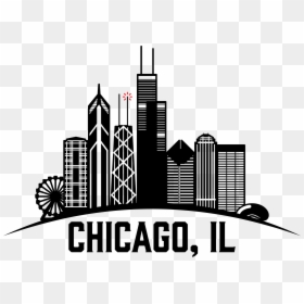 Transparent Cityscape Clipart - Transparent Chicago Skyline Outline, HD Png Download - skyline clipart png