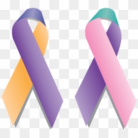 Bladder Cancer Ribbon Clipart 3 By Heather - Bladder Cancer Ribbon Png, Transparent Png - purple cancer ribbon png