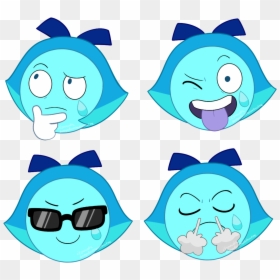 I Love Her Ugly Little Emoji Face - Steven Universe Aquamarine Emoji, HD Png Download - flushed face emoji png