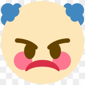 Angry Clown - Discord Clown Emoji, HD Png Download - flushed face emoji png