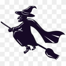 Witch On A Broomstick Clipart, HD Png Download - broom png