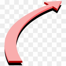 Curved Arrow Clip Art, HD Png Download - curved line png