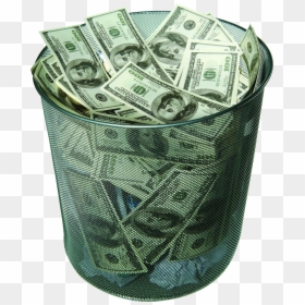 Trash Can Full Of Money Png, Transparent Png - stack of money png