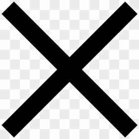 Cross Sign Png Black, Transparent Png - cross out png