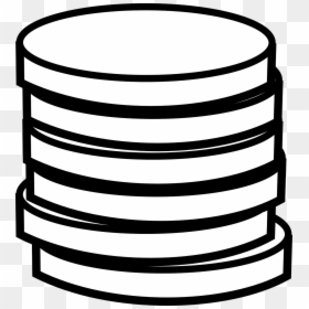 Coins Clipart Black And White, HD Png Download - stack of money png