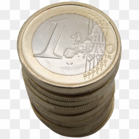 Stack Of Euro Coins, HD Png Download - stack of money png