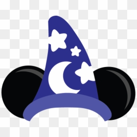 Sorcerer Mickey Hat Clipart, HD Png Download - wizard hat png