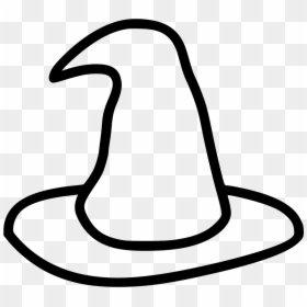 Witch Hat Clipart Black And White, HD Png Download - wizard hat png