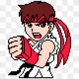 Pixel Art Street Fighter, HD Png Download - ryu png