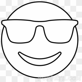 Emoji With Glasses Black And White, HD Png Download - devil emoji png