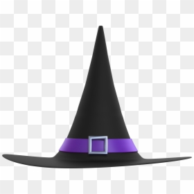 Black And Purple Witch Hat, HD Png Download - wizard hat png