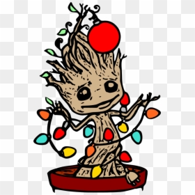 Groot Christmas Card, HD Png Download - groot png