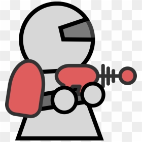 Astronaut With Gun Cartoon, HD Png Download - space helmet png
