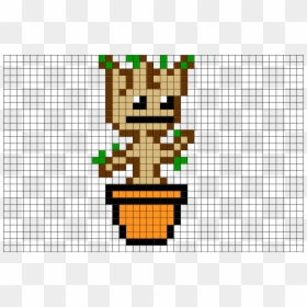 Baby Groot Pixel Art, HD Png Download - groot png