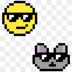 Sunglasses Emoji Pixel Art, HD Png Download - lul png