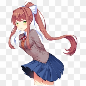 Monika Ddlc Sprite, HD Png Download - monika png