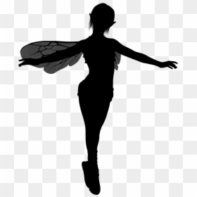 Flying Fairy Silhouette, HD Png Download - fairy dust png