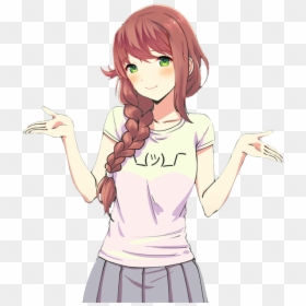 Love Live Riko Shrug, HD Png Download - monika png