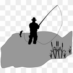 Easy Drawing Person Fishing, HD Png Download - fishing png