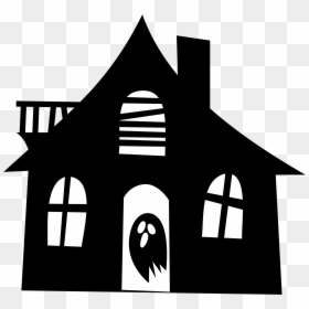 Haunted House Silhouette Png, Transparent Png - scary png