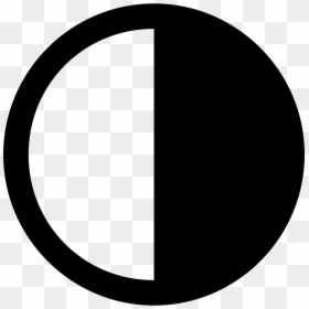 Contrast Icon, HD Png Download - half circle png