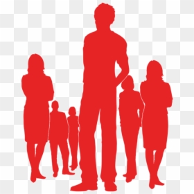 Red Human Silhouette Png, Transparent Png - human silhouette png