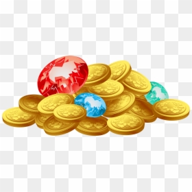 Gold Treasure Clip Art, HD Png Download - pile of money png