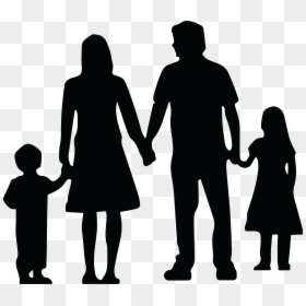 Family Holding Hands Clipart, HD Png Download - human silhouette png