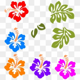 Hawaiian Flower Vector Png, Transparent Png - tropical png