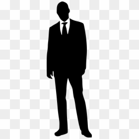 Mens Black Armani Suit, HD Png Download - human silhouette png