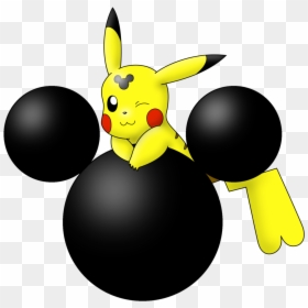 Pikachu Mickey Mouse, HD Png Download - mickey mouse head png