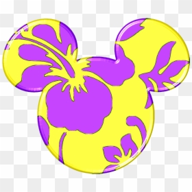 Mickey Heads Hawaiian Style - Translucent Silhouette Mickey Mouse Ears Png, Transparent Png - mickey mouse head png