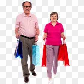 People Shopping Bag Png, Transparent Png - people standing png