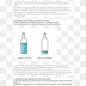 Glass Bottle, HD Png Download - botella de agua png