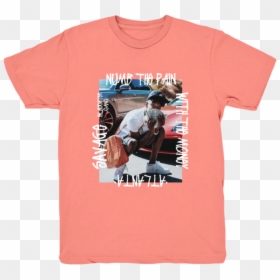 Numb The Pain Peach Tee - Active Shirt, HD Png Download - 21 savage knife png