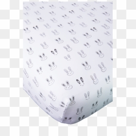 Black And White Bunny Crib Sheet Baby Noomie Pima Cotton - Platter, HD Png Download - white bunny png