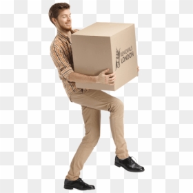 Man Carrying Box Png, Transparent Png - cardboard boxes png