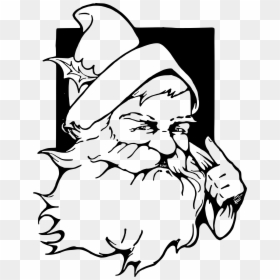 Santa Claus Christmas Vintage Clothing Clip Art - Santa Claus Shading Drawing, HD Png Download - vintage santa claus png