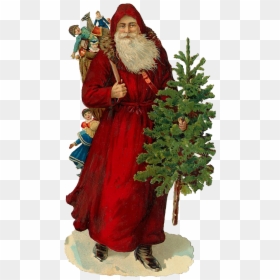 Transparent Vintage Christmas Png - Clip Art Victorian Christmas Tree, Png Download - vintage santa claus png