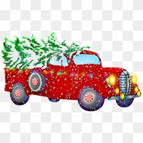 Christmas Car Png, Transparent Png - vintage santa claus png
