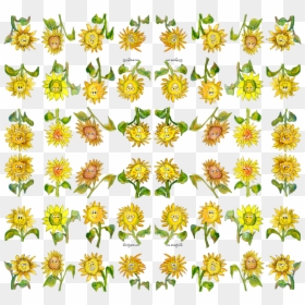 Cartoon Wallpaper Lillyarts Spoonflower Drawing Sunflowers - Cartoon, HD Png Download - sunflower drawing png