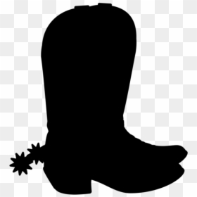 Cowboy Boot Black & White - Transparent Background Cowboy Boots Clipart, HD Png Download - cowgirl boots png